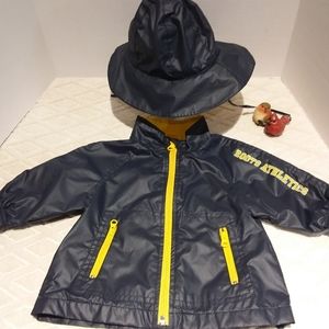 🌟RARE-Roots vintage raincoat and Sou'wester hat